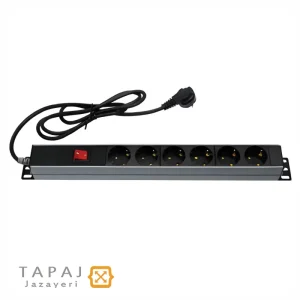 خرید رکمونت 6 خانه چراغ دار با کابل 1.8 متر پارت الکتریک مدل پارسا کد 2253