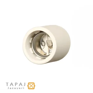 خرید سرپیچ آویز سرامیکی E27 دو تکه راکورد برنجی برند پارت الکتریک کد 9071