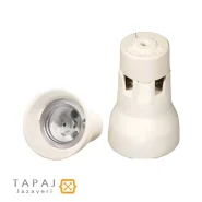 سرپیچ آویز سرامیکی E40 بزرگ دو تکه راکورد پلاستیکی برند پارت الکتریک کد 9076