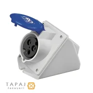 سوکت صنعتی 16×3 مادگی ثابت پارت الکتریک کد 408
