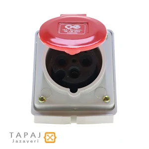 سوکت صنعتی 16×4 مادگی ثابت پارت الکتریک کد 388