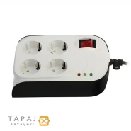 خرید محافظ 4 خانه ارت دار با کلید و کابل 1.8 متر پارت الکتریک کد 8791