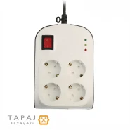 خرید و قیمت محافظ 4 خانه ارت دار با کلید و کابل 3 متر آنالوگ پارت الکتریک کد 8792