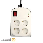 قیمت محافظ 4 خانه ارت دار با کلید و کابل 5 متر آنالوگ پارت الکتریک کد 8793