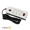 فروش محافظ 6 خانه ارت دار با کلید و کابل 5 متر پارت الکتریک کد 8796