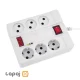 محافظ 6 خانه دیجیتالی با کابل 3 متر پارت الکتریک کد 7381 4 محافظ 6 خانه دیجیتالی با کابل 3 متر برند پارت الکتریک کد 7381