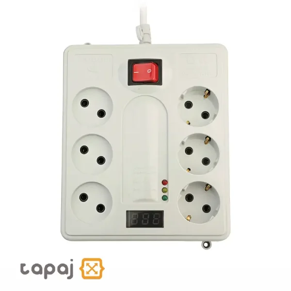 قیمت محافظ 6 خانه دیجیتالی با کابل 5 متر پارت الکتریک کد 2160