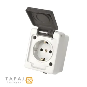 پریز ارت دار بارانی روکار پارت الکتریک کد 132