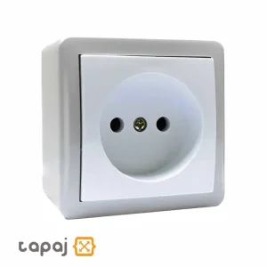 قیمت پریز بدون ارت روکار با مغزی سرامیکی پارت الکتریک مدل شهاب کد 4043