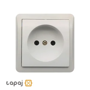 پریز بدون ارت مدل روکار با مغزی پلی کربنات پارت الکتریک مدل شهاب کد 4044