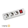 قیمت پریز سیار 3 خانه ارت دار با کلید و کابل 3 متر پارت الکتریک مدل شهاب کد 1015