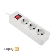 فروش پریز سیار 3 خانه ارت دار با کلید و کابل 3 متر پارت الکتریک مدل شهاب کد 1015