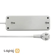 قیمت پریز سیار 3 خانه ارت دار بدون کلید با کابل 5 متر پارت الکتریک مدل شهاب کد 1011