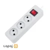 قیمت پریز سیار 3 خانه بدون ارت با کلید و کابل 5 متر پارت الکتریک مدل شهاب کد 789