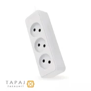 پریز سیار 3 خانه بدون ارت و بدون کلید با کابل 1.8 متر برند پارت الکتریک مدل شهاب کد 861