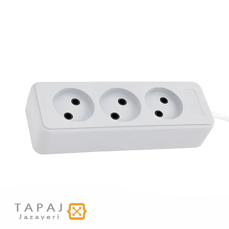 پریز سیار 3 خانه بدون ارت و بدون کلید با کابل 5 متر پارت الکتریک مدل شهاب کد 363 1 خرید پریز سیار 3 خانه بدون ارت و بدون کلید با کابل 5 متر پارت الکتریک مدل شهاب کد 363