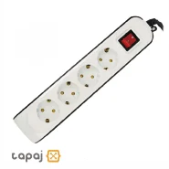 خرید پریز سیار 4 خانه ارت دار با کلید و کابل 3 متر پارت الکتریک کد 8758