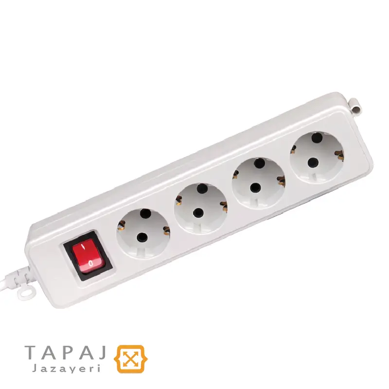 پریز سیار 4 خانه ارت دار با کلید و کابل 3 متر پارت الکتریک کد 649 3 قیمت پریز سیار 4 خانه ارت دار با کلید و کابل 3 متر پارت الکتریک مدل شهاب کد 649