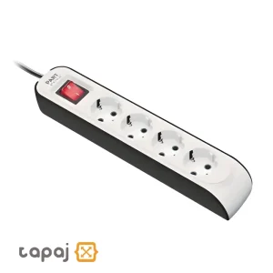 قیمت پریز سیار 4 خانه ارت دار با کلید و کابل 3 متر پارت الکتریک کد 8758