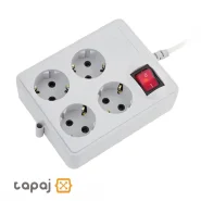 خرید پریز سیار 4 خانه ارتدار با کلید و کابل 1.8 متر پارت الکتریک کد 317