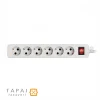 قیمت پریز سیار 6 خانه ارت دار با کلید و کابل 5 متر پارت الکتریک مدل شهاب کد 659