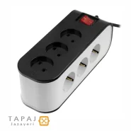 پریز سیار 9 خانه با کابل 1.8 متری پارت الکتریک مدل شهاب کد 5142