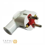 دوشاخه خانگی رنگ سفید پارت الکتریک کد 5518