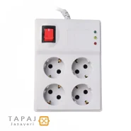 خرید و قیمت محافظ 4 خانه کامپیوتر آنالوگ با کابل 1.8 متر پارت الکتریک کد 2204