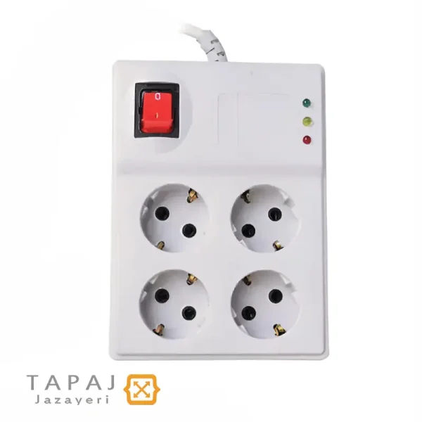 خرید و قیمت محافظ 4 خانه کامپیوتر آنالوگ با کابل 1.8 متر پارت الکتریک کد 2204