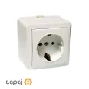 قیمت پریز ارتدار روکار با مغزی سرامیکی پارت الکتریک مدل شهاب کد 4051