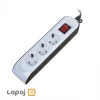 فروش پریز سیار 3 خانه ارت دار با کلید و کابل 1.8 متر پارت الکتریک کد 8760