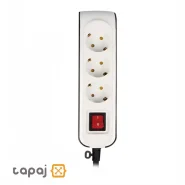 قیمت پریز سیار 3 خانه ارت دار با کلید و کابل 5 متر پارت الکتریک کد 8762