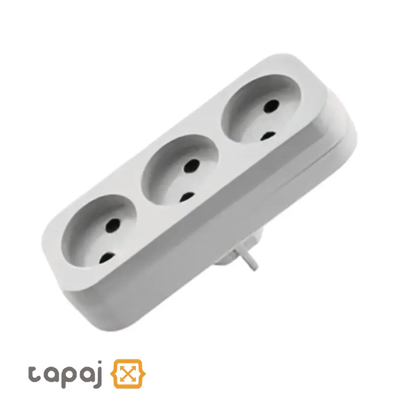 پریز سیار 3 خانه بدون ارت با دوشاخه پارت الکتریک مدل شهاب 2 قیمت پریز سیار 3 خانه بدون ارت با دوشاخه پارت الکتریک مدل شهاب کد 2200