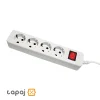 فروش پریز سیار 4 خانه ارت دار با کلید و کابل 1.8 متر پارت الکتریک مدل نیک کد 293