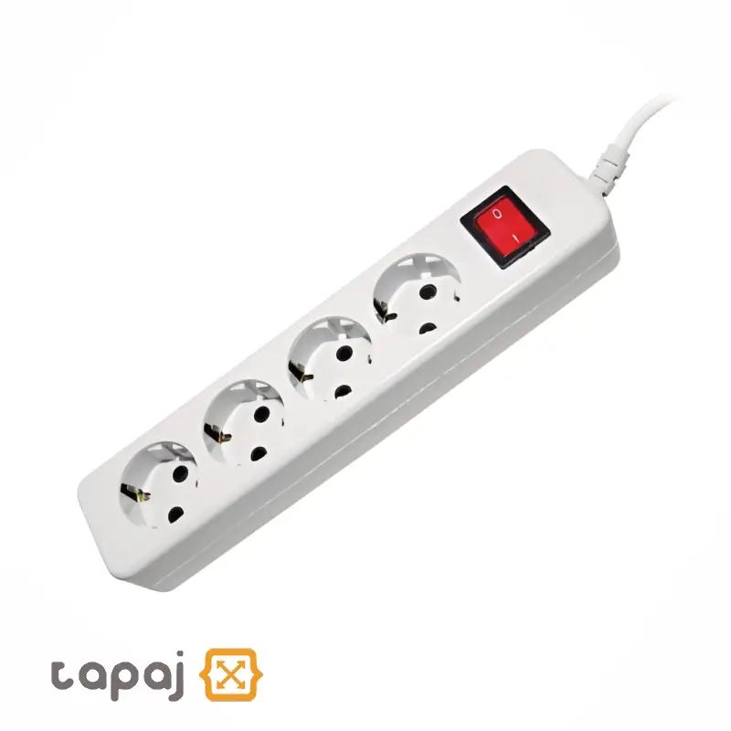 پریز سیار 4 خانه ارت دار با کلید و کابل 5 متر پارت الکتریک مدل نیک کد 295 1 قیمت پریز سیار 4 خانه ارت دار با کلید و کابل 5 متر پارت الکتریک مدل نیک کد 295
