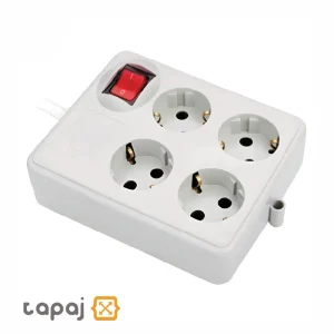 قیمت پریز سیار 4 خانه ارتدار با کلید و کابل 3 متر پارت الکتریک کد 318