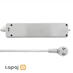 خرید پریز سیار 4 خانه بدون ارت با کلید و کابل 1.8 متر پارت الکتریک مدل نیک کد 307