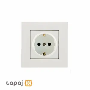 خرید مکانیزم با قاب پریز ارت دار مغز سرامیکی بهداد الکتریک مدل ورتکس کد 224