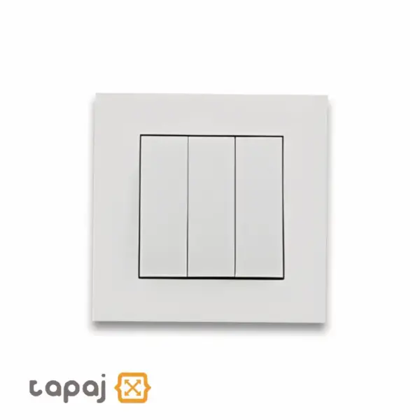 قیمت مکانیزم با قاب کلید سه پل بهداد الکتریک مدل ورتکس کد 228