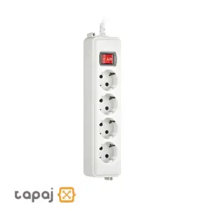 قیمت پریز سیار 4 خانه ارت دار با کابل 1.8 متر مغز سرامیکی بهداد الکتریک مدل نیکان