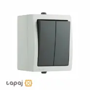 قیمت کلید دو پل بارانی روکار بهداد الکتریک