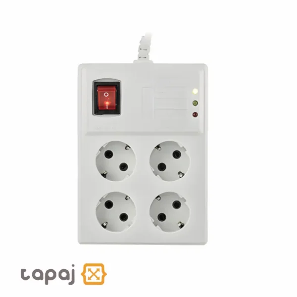 خرید محافظ 4 خانه با کلید و کابل 5 متر مغز سرامیک بهداد الکتریک کد 167