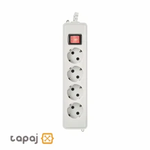 خرید پریز سیار ارت دار 4 خانه بدون کابل مغز سرامیک بهداد الکتریک مدل نیکان کد 105