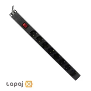 خرید رک مونت 8 خانه چراغ دار با کابل 1.8 متر پارت الکتریک مدل پارسا کد 2252