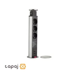 Melloni 10006 3-Outlet 2-USB Pop-up Socket