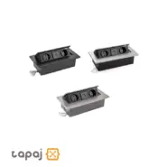 Melloni 10017 2-Outlet 2-USB Recessed Socket